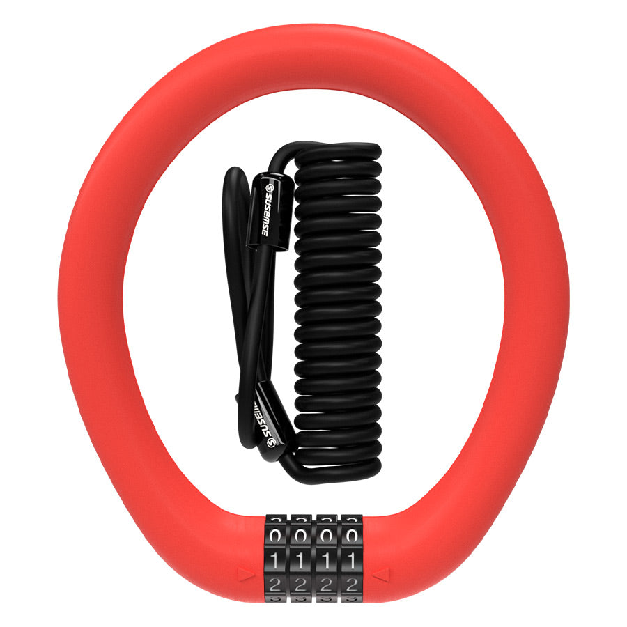 ChromaRing - 4-Digit Combination Silicone Covered Bike Cable Lock